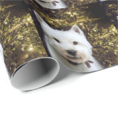 Westie Kerstmis Cadeaupapier (Rol Hoek)