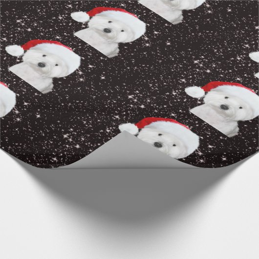 Westie Kerstmis Cadeaupapier (Hoek)