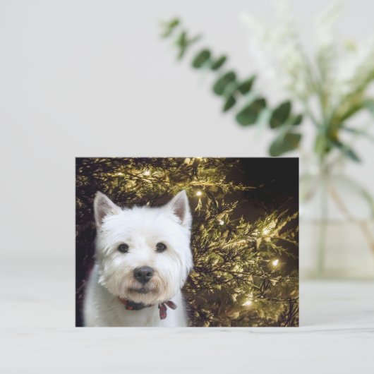 Westie Kerstmis Feestdagenkaart (Staand voorkant)