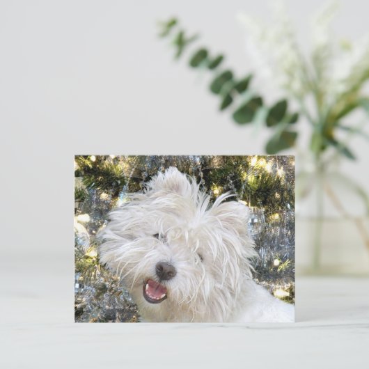 Westie Kerstmis Feestdagenkaart (Staand voorkant)