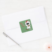 Westie Kerstmis - Hoe Ho Ho??? Vierkante Sticker (Envelop)