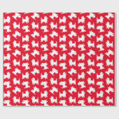 Westie Kerstmis in West Highland Cadeaupapier (Vlak)