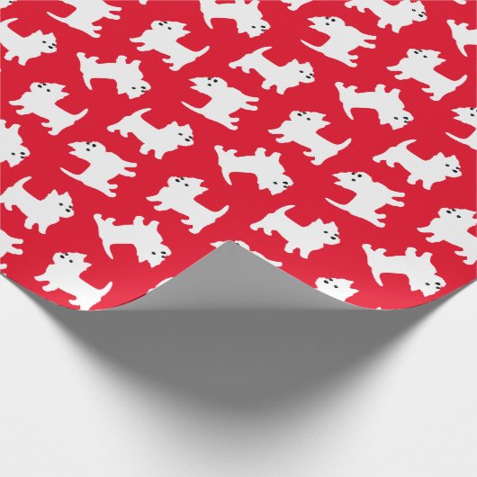 Westie Kerstmis in West Highland Cadeaupapier (Hoek)