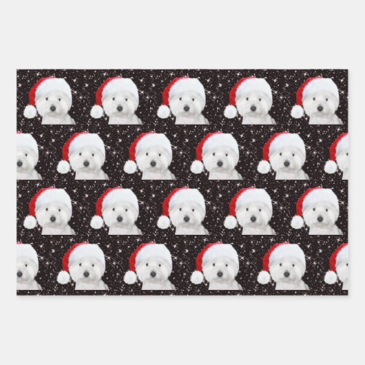 Westie Kerstmis Inpakpapier Vel (Voorkant)