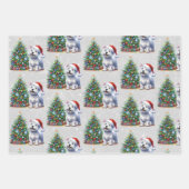 Westie Kerstmis Inpakpapier Vel (Voorkant 3)