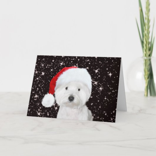 Westie Kerstmis Kaart (Voorkant)