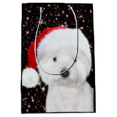 Westie Kerstmis Medium Cadeauzakje (Voorkant)