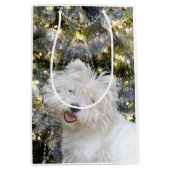 Westie Kerstmis Medium Cadeauzakje (Voorkant)