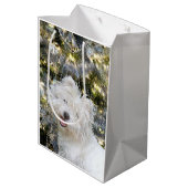 Westie Kerstmis Medium Cadeauzakje (Achterkant Gekanteld)