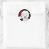 Westie Kerstmis Ronde Sticker (Tas)