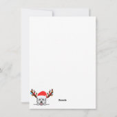 Westie Kerstmis Santa pak op zwart Feestdagenkaart (Achterkant)