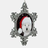 Westie Kerstmis Tin Sneeuwvlok Ornament (Links)