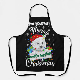 Westie Kerstmis West Highland Witte Terriër Xmas Schort
