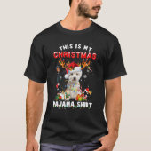 Westie kerstpajama schattige West Highland White T T-shirt (Voorkant)