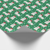 Westie kerstpapier cadeaupapier (Hoek)