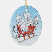 Westie kerstversiering door Borgo Keramisch Ornament (Rechts)