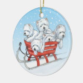 Westie kerstversiering door Borgo Keramisch Ornament (Links)