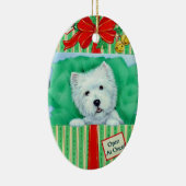 Westie kerstversiering door Borgo Keramisch Ornament (Rechts)