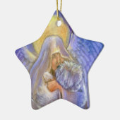 Westie kerstversiering keramisch ornament (Links)