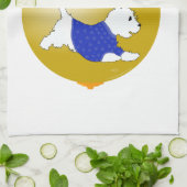 Westie kerstversiering theedoek (Gevouwen)