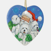 Westie kerstversiering "XOXO" door Borgo Keramisch Ornament (Rechts)