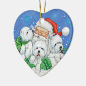 Westie kerstversiering "XOXO" door Borgo Keramisch Ornament (Links)