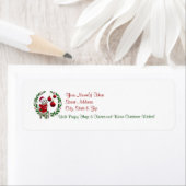 Westie Kerstwensen Retouradreslabels Etiket (Insitu)