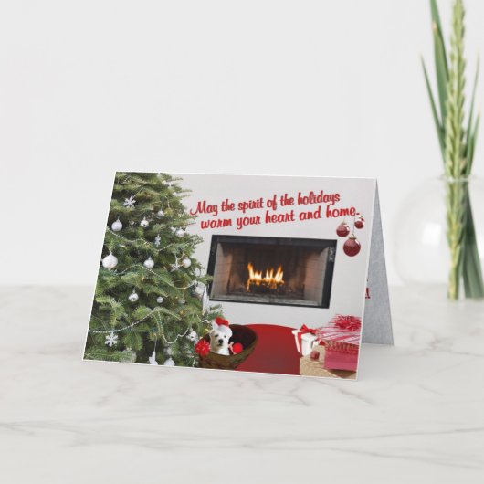 Westie Kerstwensen Wenskaart #2 Feestdagen Kaart (Voorkant)