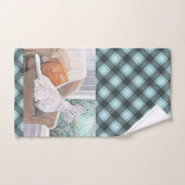 Westie kijkt uit een raam bad handdoek (Handdoek)
