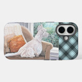 Westie kijkt uit een raam Case-Mate iPhone case (Achterkant (horizontaal))