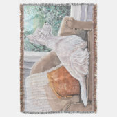 Westie kijkt uit een raam deken (Voorkant Verticaal)