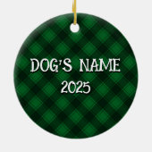 Westie kijkt uit een raam keramisch ornament (Achterkant)