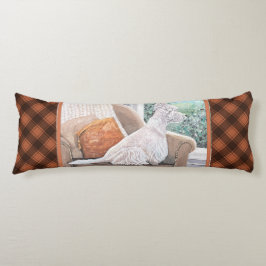 Westie kijkt uit een raam lichaamskussen