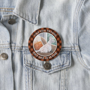 Westie kijkt uit een raam ronde button 7,6 cm