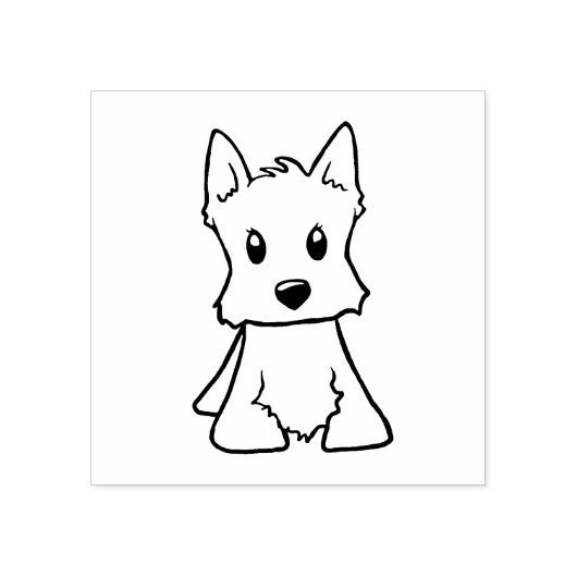 Westie KiniArt Rubber Stamp Rubberstempel (Afrduk)