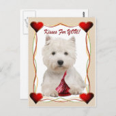 Westie Kisses voor je vriendschapskaarten Briefkaart (Voorkant / Achterkant)