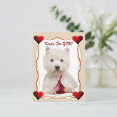Westie Kisses voor jou Briefkaart (Staand voorkant)