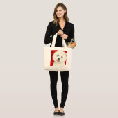 Westie-kleurenblok Grote Tote Bag (Voorkant (model))