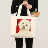 Westie-kleurenblok Grote Tote Bag (Voorkant (product))