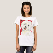 Westie-kleurenblok T-shirt (Voorkant volledig)