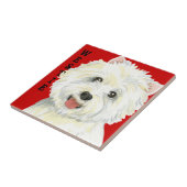 Westie-kleurenblok Tegeltje (Zijkant)