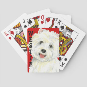 Westie-kleurenblokafspeelkaarten Pokerkaarten
