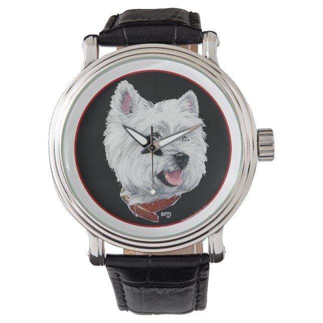 Westie Kop Horloge (Voorkant)