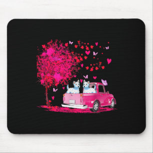 Westie Koppel Truck Gelukkig Valentijnsdag Cadeaus Muismat
