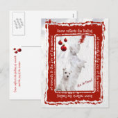 Westie Laat Het Sneeuw Vakantie Groeten Briefkaart (Voorkant / Achterkant)