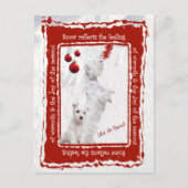 Westie Laat Het Sneeuw Vakantie Groeten Briefkaart (Voorkant)