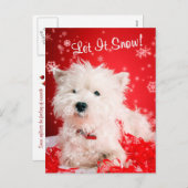 Westie laat het sneeuwen Groet #2 Feestdagenkaart (Voorkant / Achterkant)