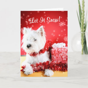 Westie laat het sneeuwen Groet #3 -  Feestdagen Kaart