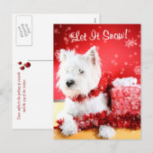 Westie laat het sneeuwen Groet #3 Feestdagenkaart (Voorkant / Achterkant)