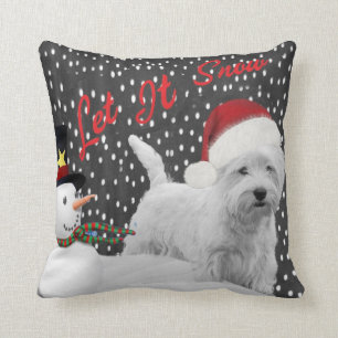 Westie laat het sneeuwen PIllow Kussen